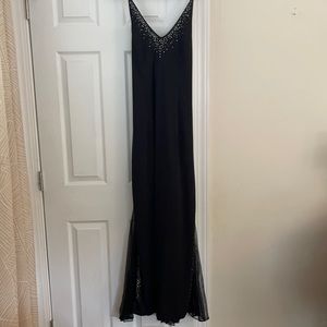 Women’s fit and flare beaded evening gown